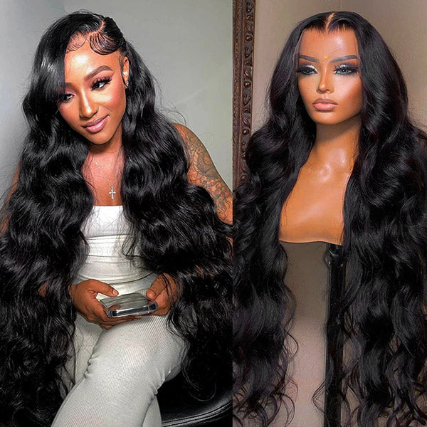 13x4 Lace Front Wigs Body Wave HD Lace Wig 40 Inches Long Human Hair Wigs