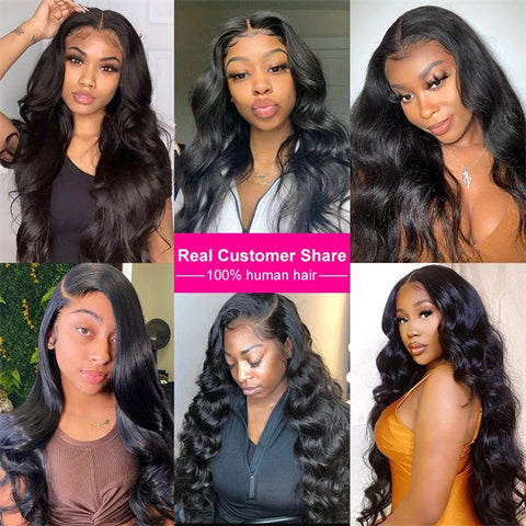 13x2 Lace Front Wig Body Wave Human Hair Wigs Transparent Lace Frontal Wigs For Women