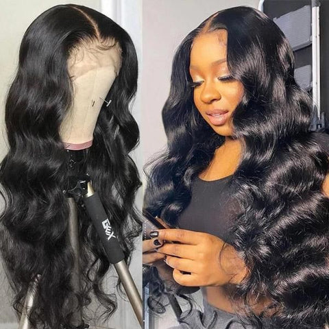 Body Wave Lace Closure Wig 6x6 HD Transparent Lace Closure Human Hair Wigs