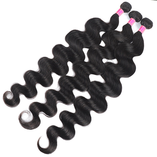 Indian Body Wave Hair 3 Bundles Unprocessed Virgin Human Hair Weave