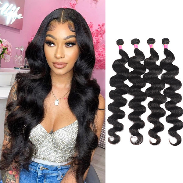 Brazilian Body Wave 4 Bundles Meetu 10A Virgin Remy Human Hair Weave