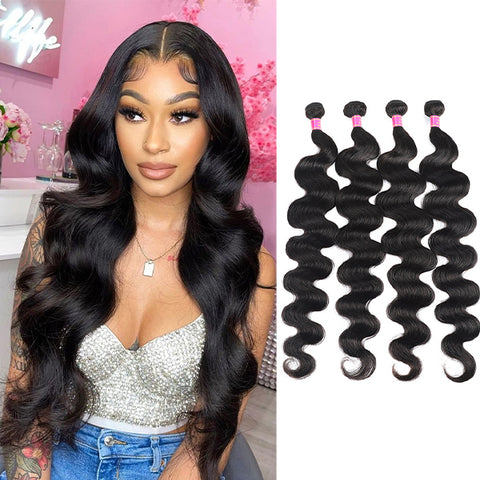 Brazilian Body Wave 4 Bundles Meetu 10A Virgin Remy Human Hair Weave