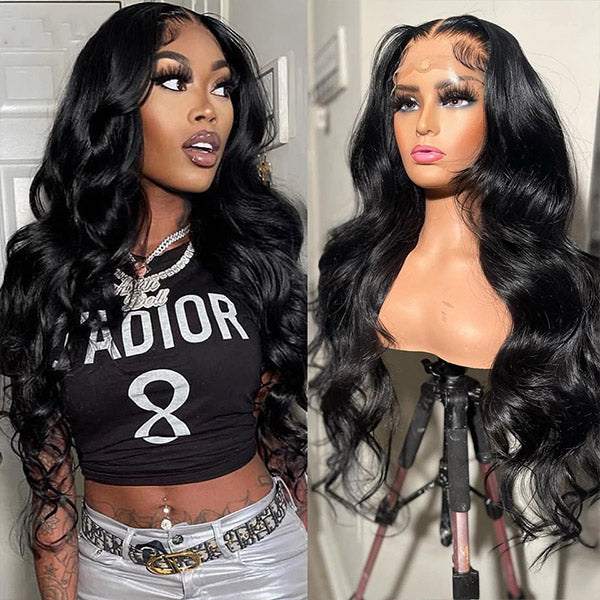 Brazilian Body Wave 4x4 Swiss Lace Closure Wigs 100% Human Hair Wigs Pre-Plucked