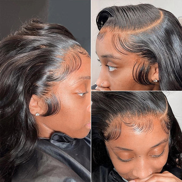 Body Wave Lace Closure Wig 6x6 HD Transparent Lace Closure Human Hair Wigs