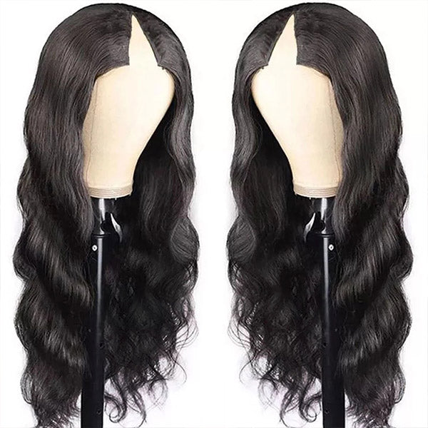 Body Wave V Part Wig No Leave Out No Glue Human Hair Wigs