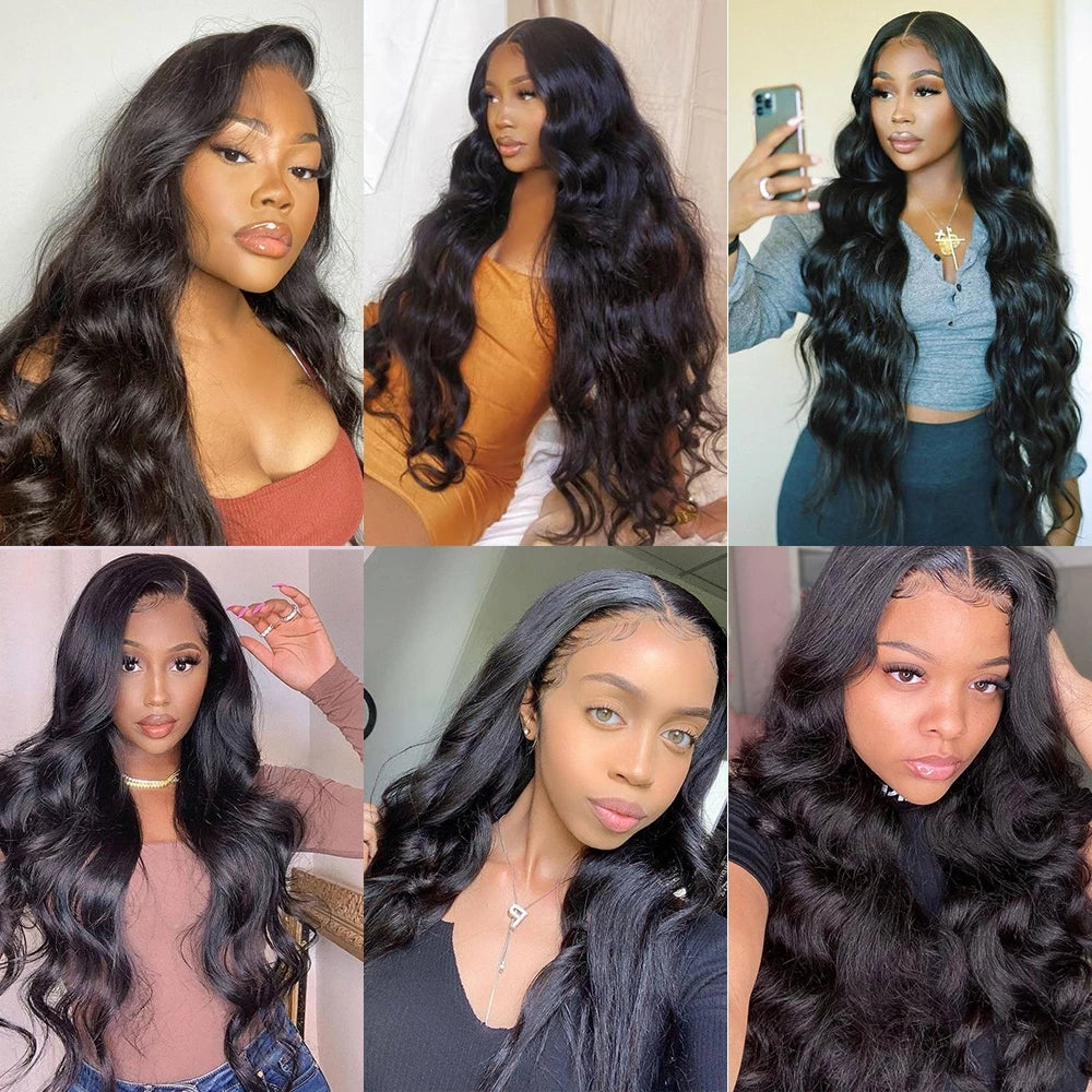 13x4 HD Lace Front Human Hair Wigs Body Wave 13x6 Lace Frontal Wigs for Women Pre Plucked