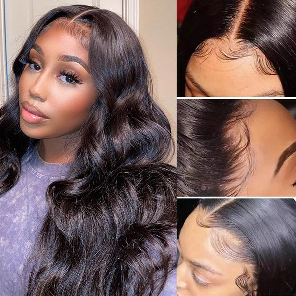 360 Lace Front Wigs HD Transparent Body Wave 13x4x1 Human Hair Lace Frontal Wigs