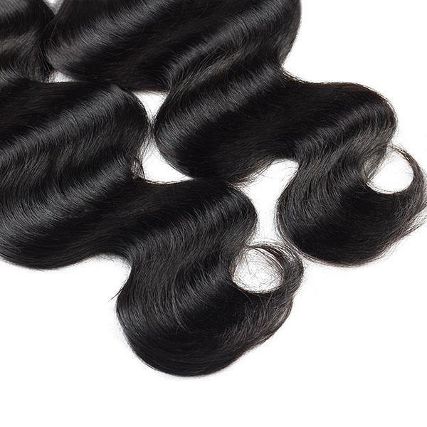 Brazilian Body Wave Virgin Human Hair 3 Bundles with 4*4 Lace Closure - MeetuHair