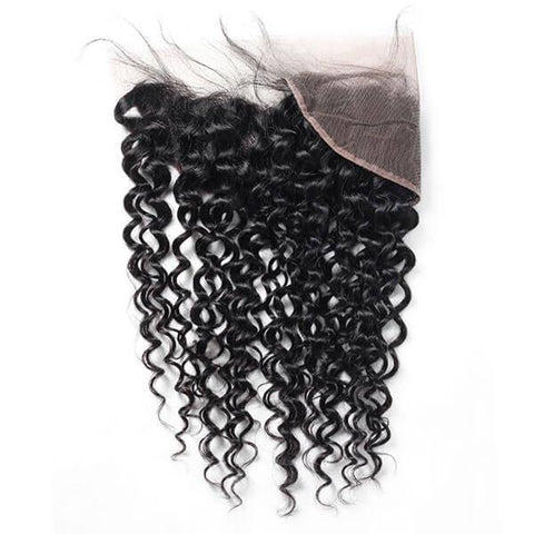 Brazilian Curly Hair 4 Bundles with 13*4 Lace Frontal 10A Virgin Human Hair Weave with Frontal - MeetuHair