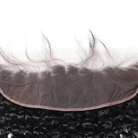 Brazilian Curly Virgin Human Hair 3 Bundles with 13*4 Lace Frontal - MeetuHair