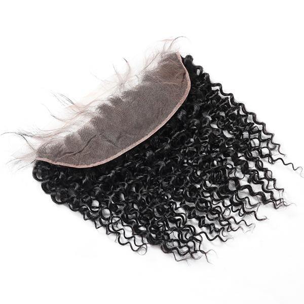 Brazilian Curly Virgin Human Hair 3 Bundles with 13*4 Lace Frontal - MeetuHair