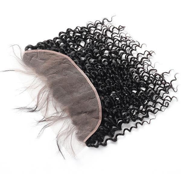Brazilian Deep Wave Virgin Human Hair 3 Bundles with 13*4 Lace Frontal - MeetuHair