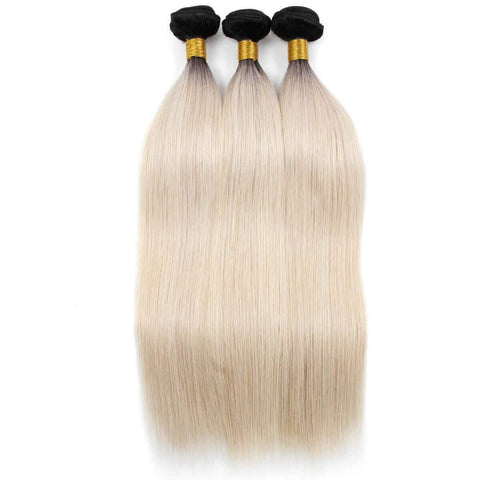 Brazilian Straight Hair T1b/613 Ombre Blonde Hair 3 Bundles - MeetuHair