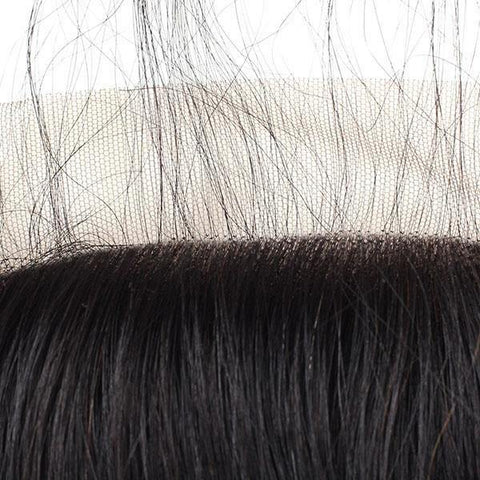 Brazilian Straight Virgin Human Hair 3 Bundles with 4*4 Lace Closure - MeetuHair
