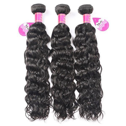 Water Wave Bundles with Frontal Brazilian Virgin Human Hair Weave - MeetuHair