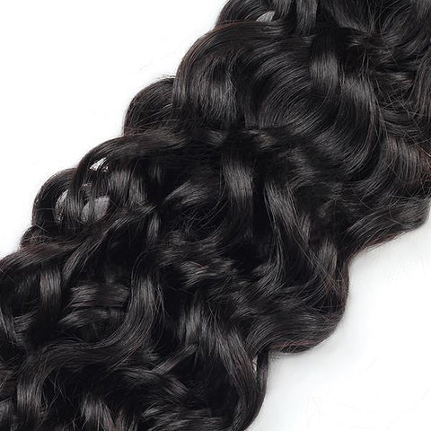 Water Wave Bundles with Frontal Brazilian Virgin Human Hair Weave - MeetuHair