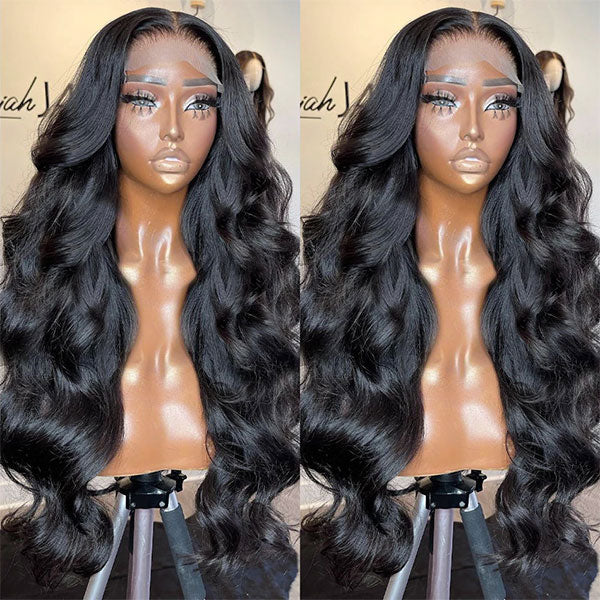 Body Wave Lace Wigs 4x4 Lace Closure Wig HD Transaparent Lace Frontal Wigs 40 Inches