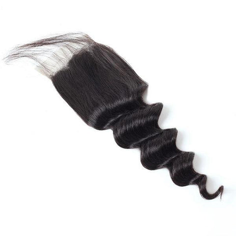 Closure With Bundles Loose Deep Wave Hair 2 Bundles With 4x4 Lace Closure - MeetuHair