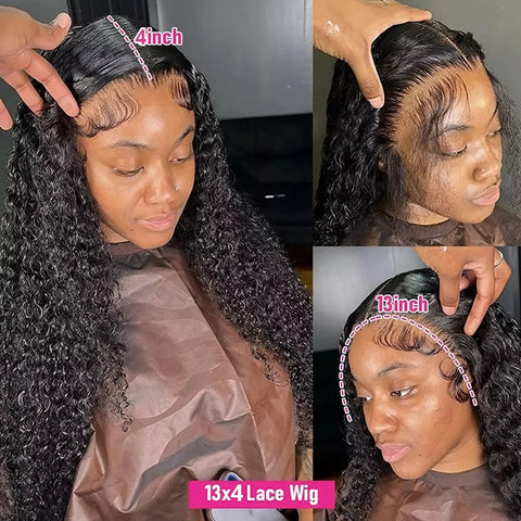 40 Inches Long Wigs Curly Wave 13x4 Lace Front Wigs Affordable HD Lace Wig