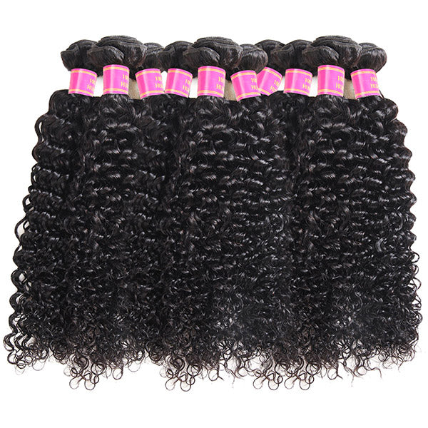 Wholesale Curly Wave Human Hair Bundles 10 Pieces Unprocessed Virgin Human Hair