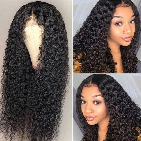 Curly Closure Wigs 4x4 Lace Closure Wig Brazilian Human Hair Wigs Pre Plucked