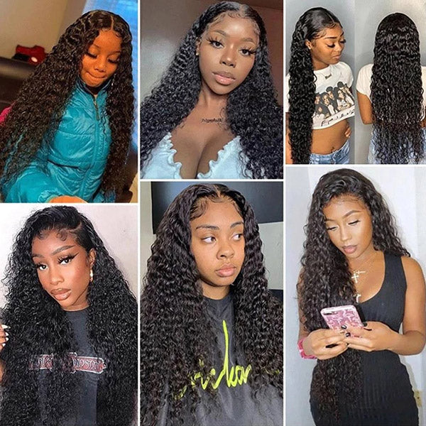 Curly Wave Lace Front Wigs 13x4 HD Human Hair Wigs Affordable Glueless 13x6 Lace Frontal Wigs