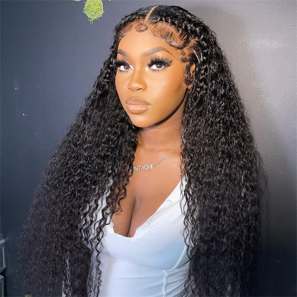 Curly Lace Front Wig 13x4 HD Lace Frontal Wigs Human Hair Glueless Wigs Pre Plucked