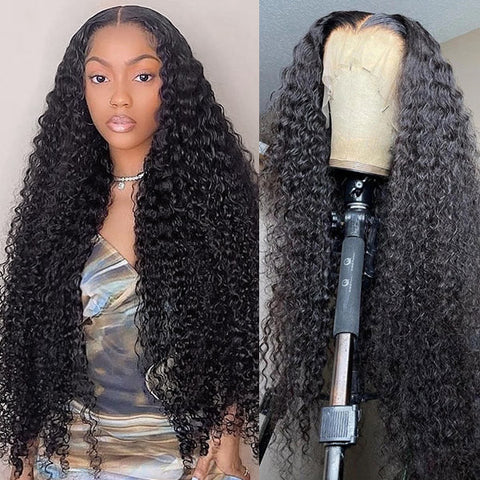 Curly Lace Front Wig 13x4 HD Lace Frontal Wigs Human Hair Glueless Wigs Pre Plucked