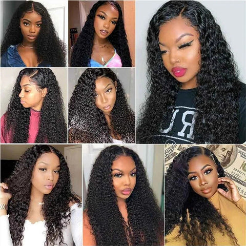 HD Transparent Curly Wave Full Lace Wig Affordable Full Lace Human Hair Wigs for Women