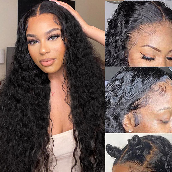 Deep Wave Human Hair Wig 13x4 HD Lace Frontal Wig 200% Density Undetectable Lace Wigs