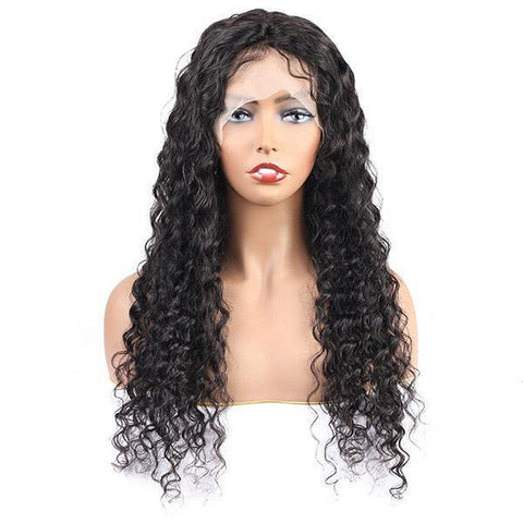 Deep Wave Hair Wig HD Transparent Lace Front Wig T Part Wigs - MeetuHair