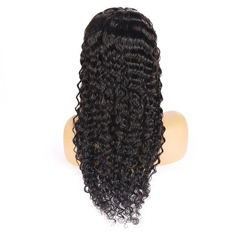 HD Transparent Deep Wave Lace Front Wig Human Hair 13x4 Lace Frontal Wigs 250% Density