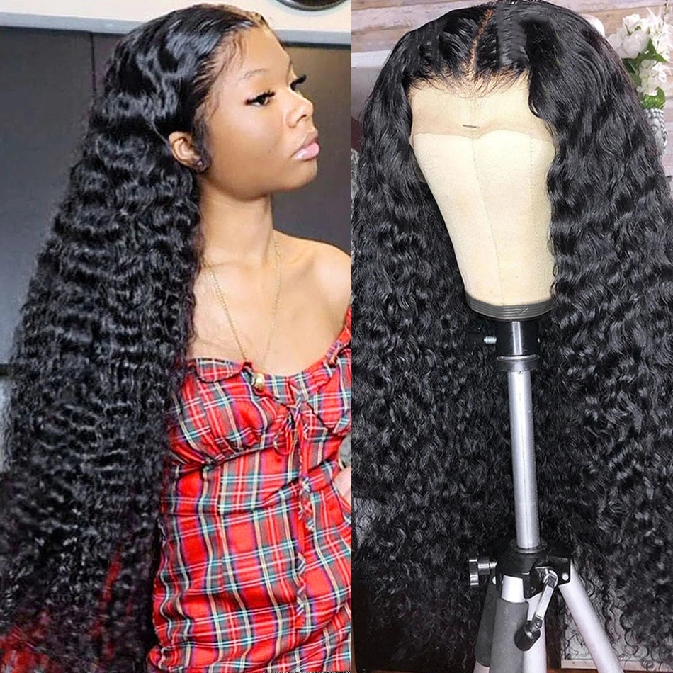 360 Lace Frontal Wig Deep Wave Human Hair Wigs 13x4x1 T Part HD Lace Wig Pre Plucked With Baby Hair