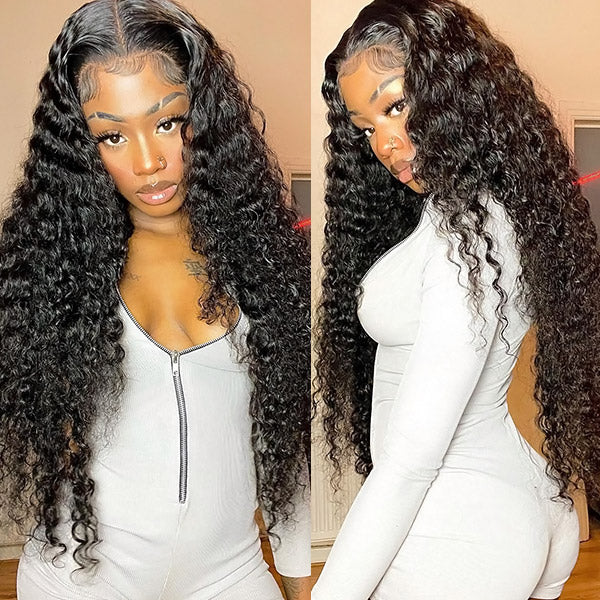 Deep Wave Lace Wig 13x4 Lace Front Wigs Virgin Brazilian Human Hair Wigs