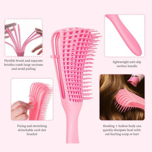 Detangle Brush Adjust Hair Brush Scalp Massage Comb Hairdressing Styling Tools - MeetuHair