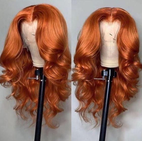 Ginger Orange Wig 13x4 Lace Front Wig Body Wave Human Hair Wigs