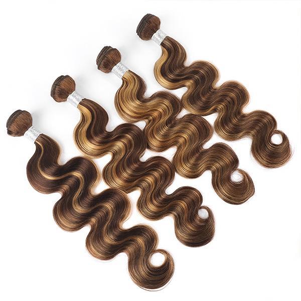 Highlight Honey Blonde Body Wave Hair 4 Bundles Virgin Human Hair Weave - MeetuHair