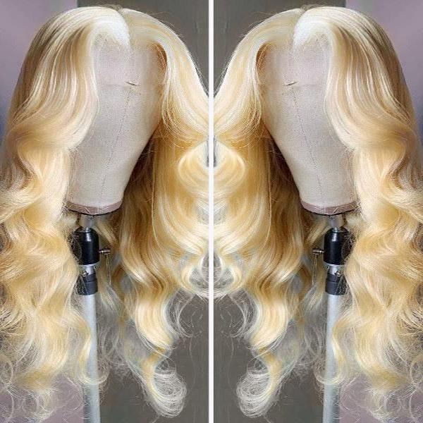 613 Blonde Wig 4x4 HD Lace Closure Wigs Body Wave Human Hair Wigs
