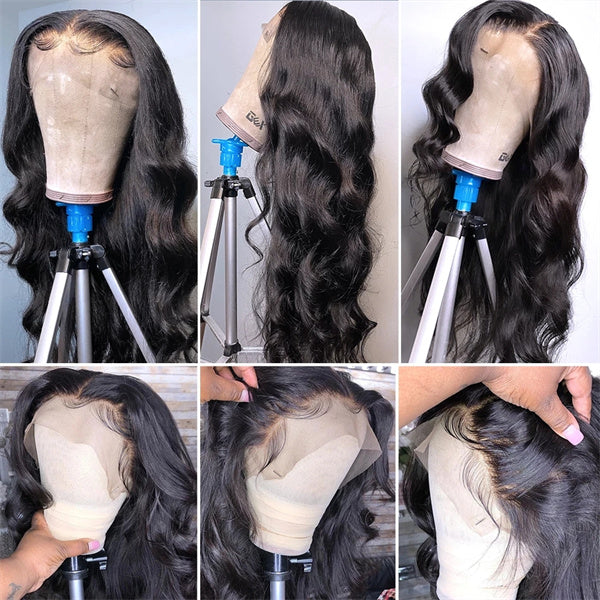 Transparent Full Lace Human Hair Wigs Pre Plucked Body Wave Full Lace Wig for Women