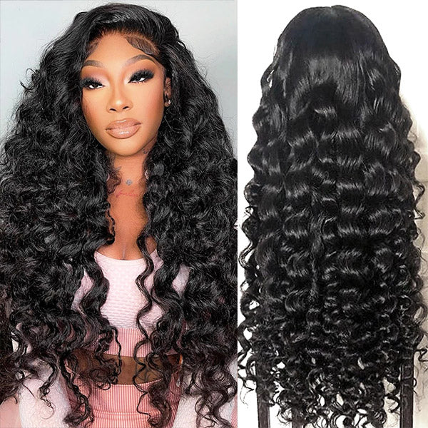 Loose Wave Lace Front Wig Peruvian Human Hair Wigs 13x4 Lace Frontal Wig Pre Plucked