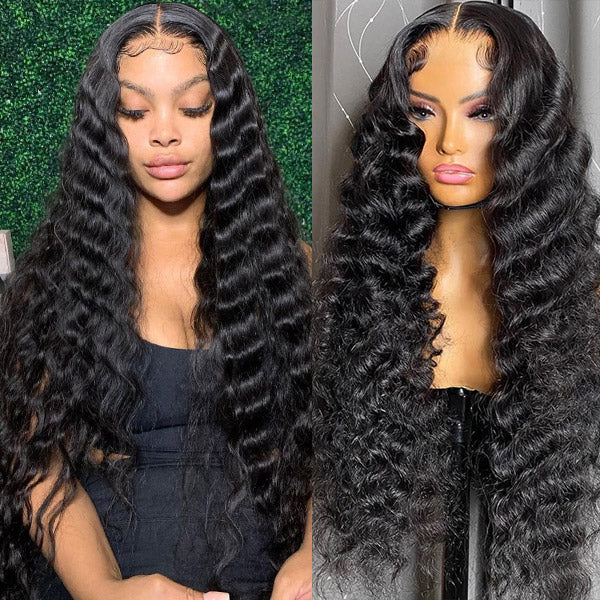 Loose Deep Wave Wig 13x4 Lace Front Wig Glueless Human Hair Wigs 36 Inch Lace Frontal Wigs