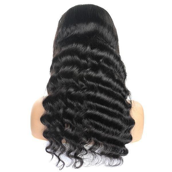 Loose Deep Wave 4*4 Lace Front Wig 10A Virgin Remy Indian Human Hair Wigs - MeetuHair