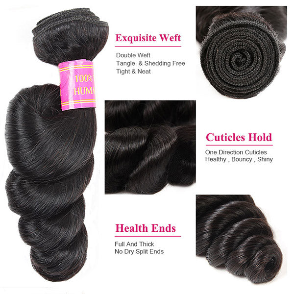 Meetu Hair Loose Wave Human Hair Extensions 1 Bundle On Sale