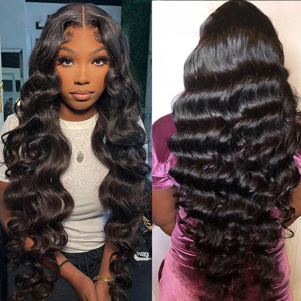Long Wigs Loose Wave 13x4 Lace Front Wigs Pre-Plucked HD Lace Frontal Wigs