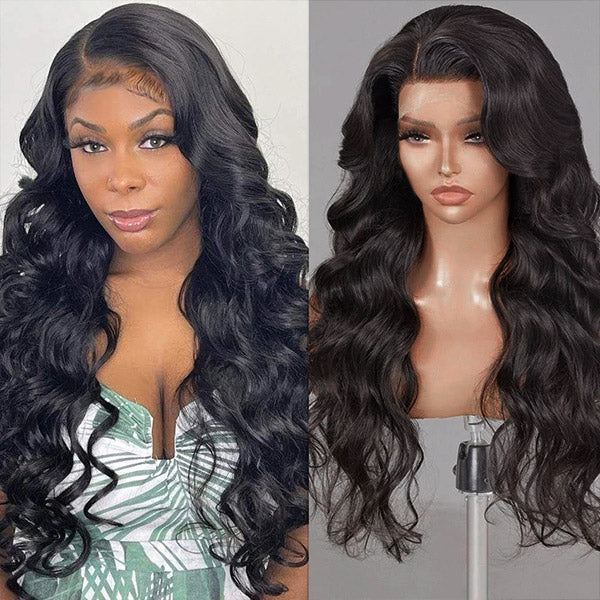 Loose Wave Closure Wigs 4x4 Lace Closure Human Hair Wigs Pre Plucked For Black Woman