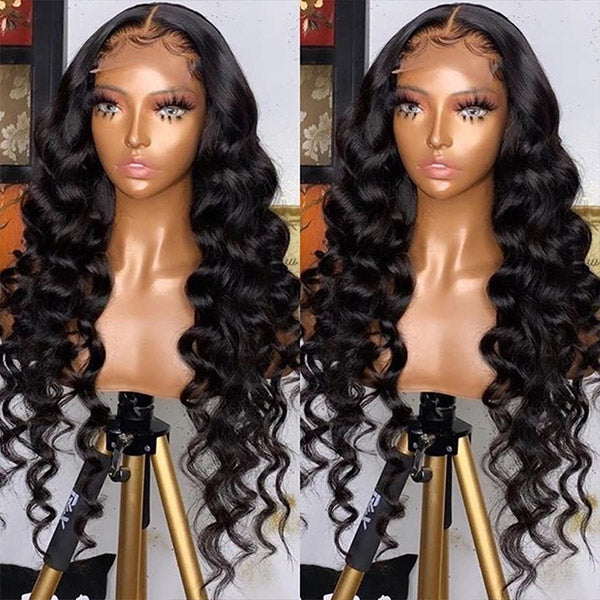 13x4 Lace Front Wigs Pre Plucked Loose Deep Wave Human Hair HD Lace Wigs 250% Density