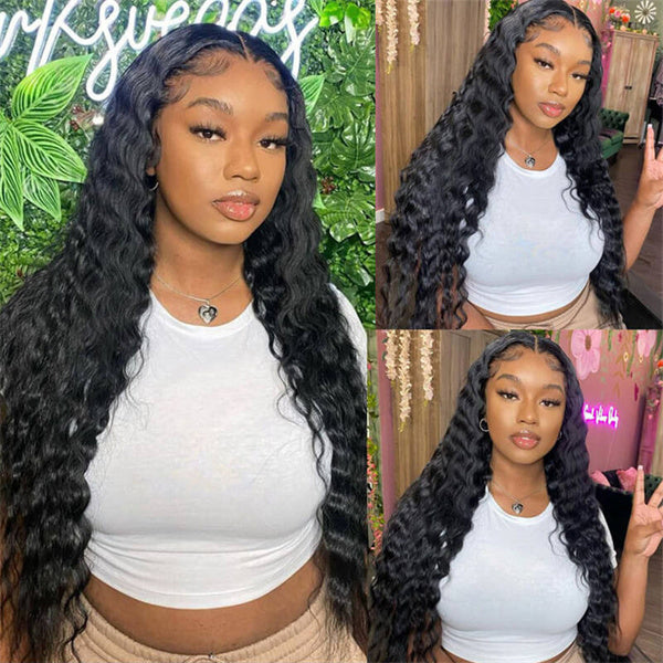 Loose Deep Wave Lace Front Wig 13x4 Lace Frontal Wigs HD Transparent Lace Wigs