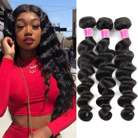 Malaysian Loose Deep Wave Hair 3 Bundles 10A Unprocessed Hair Weave - MeetuHair