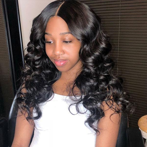 Loose Wave Wig 13x4 Lace Front Wigs Malaysian Human Hair Transparent Lace Wigs