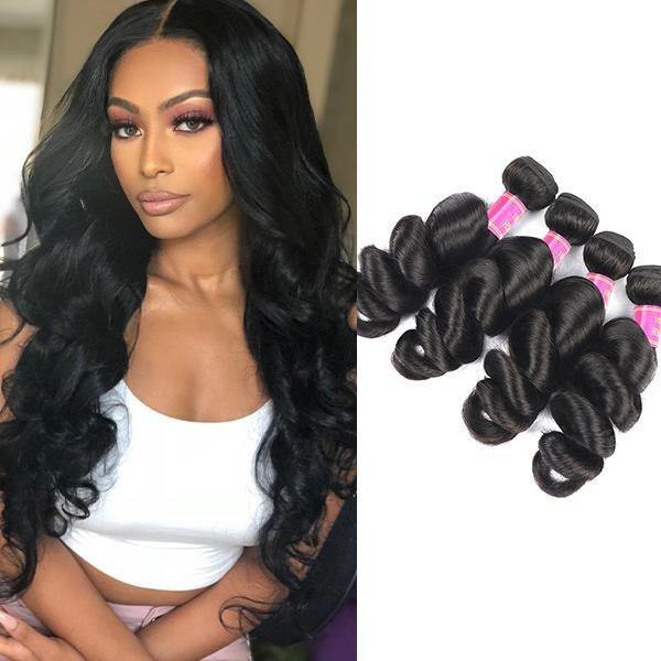 Meetu 10A Peruvian Human Hair 4 Bundles Loose Wave Virgin Remy Human Hair Bundles - MeetuHair